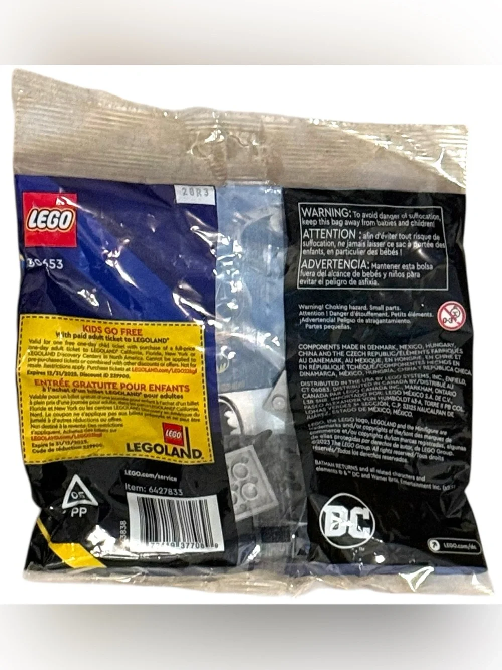 LEGO Super Heroes DC Batman 1992 Polybag Set 30653. 40-piece Set. NEW IN BAG.